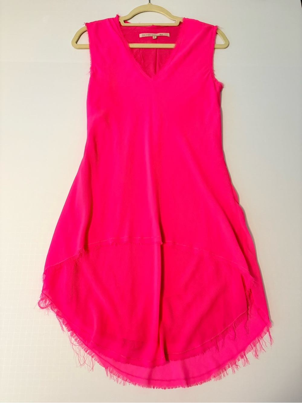 Kacey Montoya’s Closet | RACHEL Rachel Roy Neon Pink V-Neck Dress